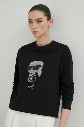 Bombažen pulover Karl Lagerfeld ženska