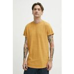 Kratka majica G-Star Raw moški, rjava barva - oranžna. Kratka majica iz kolekcije G-Star Raw, izdelana iz tanke, elastične pletenine. Model iz mehke in na otip prijetne tkanine.