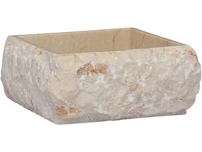 VIDAXL Umivalnik krem 30x30x13 cm marmor