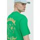 Bombažna kratka majica On Vacation Beach Day zelena barva, OVC T145 - zelena. Kratka majica iz kolekcije On Vacation, izdelana iz pletenine, prijetne na otip. Model iz visokokakovostnega in trajnostnega materiala.