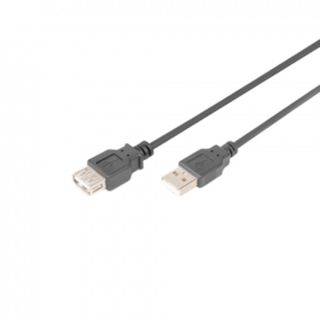 Digitus podaljšek USB A-A 3m dvojno oklopljen črn