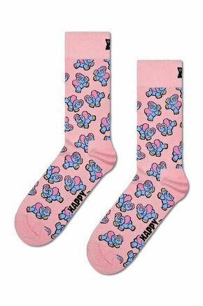 Nogavice Happy Socks Inflatable Elephant roza barva - roza. Nogavice iz kolekcije Happy Socks. Model izdelan iz elastičnega