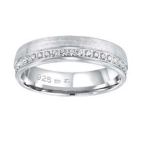 Silvego Poročni srebrni prstan Paradise za ženske QRGN23W (Obseg 55 mm) srebro 925/1000