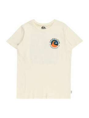 Otroška bombažna kratka majica Quiksilver bež barva - bež. Otroške kratka majica iz kolekcije Quiksilver. Model izdelan iz tanke