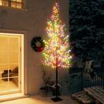 Vidaxl Božično drevesce 600 LED lučk barviti češnjevi cvetovi 300 cm