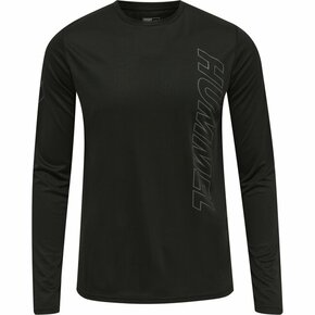 Majica z dolgimi rokavi za vadbo Hummel Topaz črna barva - črna. Majica z dolgimi rokavi za vadbo iz kolekcije Hummel. Model izdelan iz materiala