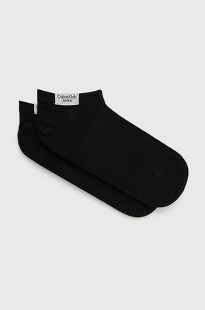 Calvin Klein Jeans nogavice (2-pack) - črna. Kratke nogavice iz zbirke Calvin Klein Jeans. Model iz elastičnega