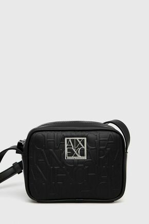 Armani Exchange torbica - črna. Majhna torbica iz kolekcije Armani Exchange. Model na zapenjanje