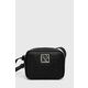 Armani Exchange torbica - črna. Majhna torbica iz kolekcije Armani Exchange. Model na zapenjanje, izdelan iz ekološkega usnja.
