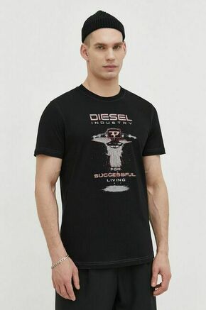 Bombažna kratka majica Diesel moški