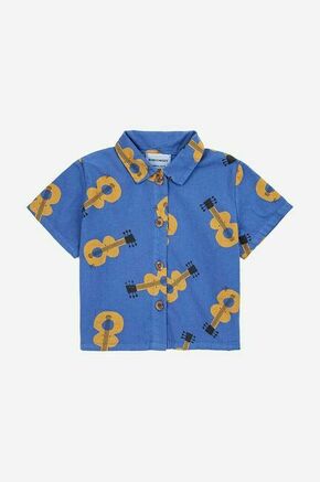 Otroška bombažna srajca Bobo Choses - modra. Otroški srajca iz kolekcije Bobo Choses. Model izdelan iz vzorčaste tkanine.