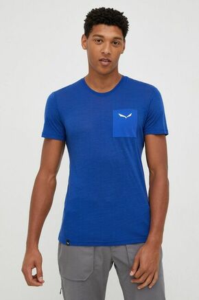 Športna kratka majica Salewa Pure - modra. Športna kratka majica iz kolekcije Salewa. Model izdelan iz materiala