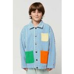 Otroška jeans srajca Bobo Choses - modra. Otroški srajca iz kolekcije Bobo Choses, izdelana iz jeansa. Model iz izjemno udobne bombažne tkanine.