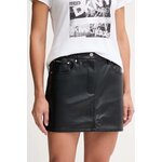 Krilo Calvin Klein Jeans črna barva, LV044D622G - črna. Krilo iz kolekcije Calvin Klein Jeans, izdelano iz imitacija usnja. Material z optimalno elastičnostjo zagotavlja popolno svobodo gibanja.