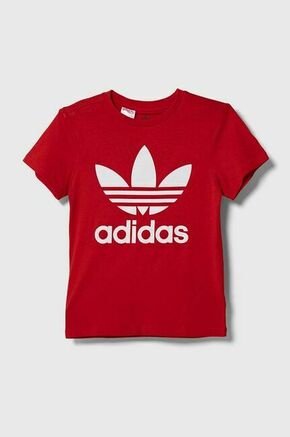 Bombažna kratka majica adidas Originals TREFOIL rdeča barva - rdeča. Kratka majica iz kolekcije adidas Originals