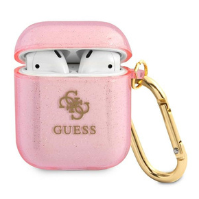 Guess GUA2UCG4GP AirPods ovitek roza/pink Glitter Collection