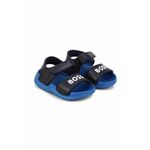 Otroški sandali BOSS mornarsko modra barva - mornarsko modra. Otroški sandali iz kolekcije BOSS. Model izdelan iz ekološkega usnja.