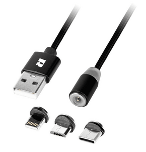 Rebel USB kabel magnetni 2.0 M.- mikro - lightning -C. M.