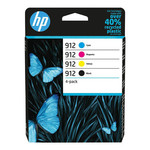 HP 912 (6ZC74AE), originalna kartuša, črna + barvna, 1x8ml/3x2ml, Za tiskalnik: HP OFFICEJET 8012E, HP OFFICEJET 8013