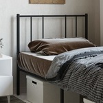 vidaXL Kovinsko posteljno vzglavje črno 80 cm