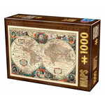 WEBHIDDENBRAND D-TOYS Puzzle Zemljevid starodavnega sveta 1000 kosov
