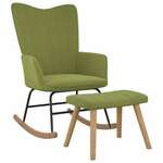 shumee Gugalni stol s stolčkom svetlo zelen žamet