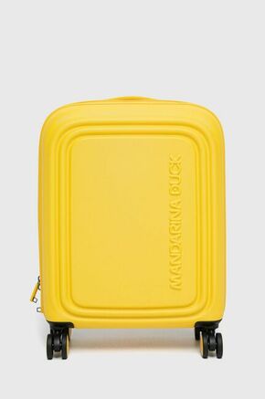 Kovček Mandarina Duck rumena barva - rumena. Kovček iz kolekcije Mandarina Duck. Model izdelan iz polikarbonata.