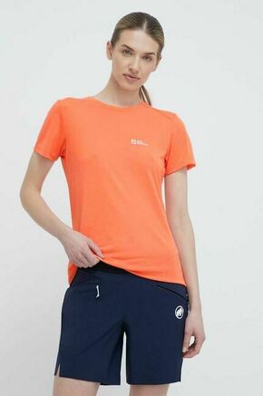 Športna kratka majica Jack Wolfskin Vonnan oranžna barva