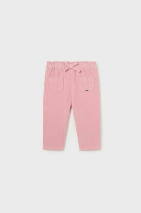 Otroške hlače Mayoral roza barva - roza. Otroški hlače iz kolekcije Mayoral. Model izdelan iz udobne pletenine.