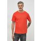 Kratka majica s primesjo lanu Tommy Hilfiger rdeča barva - rdeča. Kratka majica iz kolekcije Tommy Hilfiger, izdelana iz tanke, elastične pletenine. Model iz izjemno udobne, zračne tkanine.
