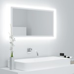 shumee LED kopalniško ogledalo belo 80x8,5x37 cm iverna plošča