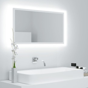Shumee LED kopalniško ogledalo belo 80x8