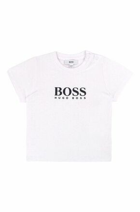 BOSS otroški t-shirt 62-98 cm - bela. Otroški t-shirt iz kolekcije BOSS. Model izdelan iz tanke