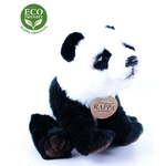 Rappa sedeča plišasta panda ECO-FRIENDLY belo-rjava, 22 cm