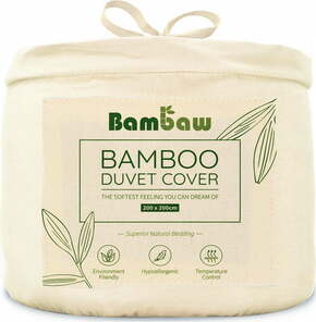 Bambaw Prevleka za odejo iz bambusa 200x200 cm - Ivory