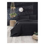 Črno prešito posteljno pregrinjalo Mijolnir Monart, 220 x 240 cm