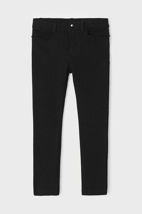 Otroške hlače Mayoral črna barva - črna. Otroški Hlače iz kolekcije Mayoral. Model izdelan iz enobarvne tkanine.