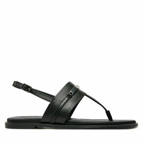 Usnjeni sandali Calvin Klein FLAT TP SANDAL METAL BAR LTH ženski