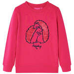 vidaXL Otroški pulover živo roza 140
