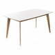 Jedilna miza z belo mizno ploščo 90x160 cm – Tomasucci