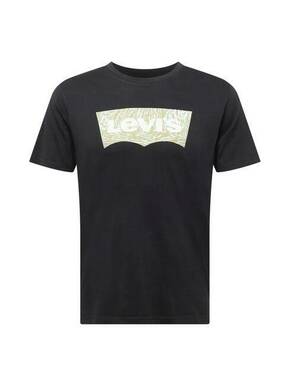 Bombažna kratka majica Levi's črna barva - črna. Kratka majica iz kolekcije Levi's. Model izdelan iz tanke