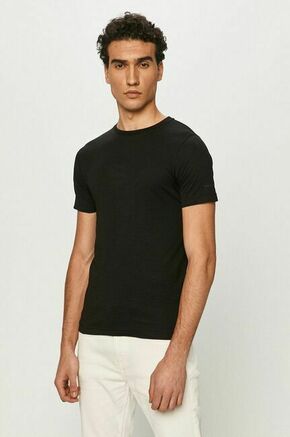 T-shirt Karl Lagerfeld črna barva - črna. T-shirt iz kolekcije Karl Lagerfeld. Model izdelan iz enobarvne
