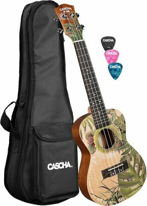 Cascha HH 2606 Art Series Koncertne ukulele Leafy
