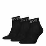 Calvin Klein nogavice (3-pack) - črna. Dolge nogavice iz zbirke Calvin Klein. Model iz elastičnega, gladkega materiala. Vključeni trije pari