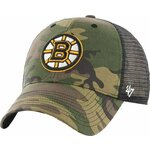 Kapa s šiltom 47brand NHL Boston Bruins zelena barva - zelena. Kapa s šiltom vrste baseball iz kolekcije 47brand. Model izdelan iz vzorčaste tkanine.