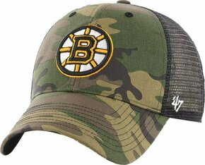 Kapa s šiltom 47brand NHL Boston Bruins zelena barva - zelena. Kapa s šiltom vrste baseball iz kolekcije 47brand. Model izdelan iz vzorčaste tkanine.