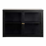 Črna kovinska vitrina 90x60 cm Carmel – Unique Furniture