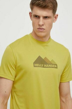 Športna kratka majica Helly Hansen rumena barva - rumena. Športna kratka majica iz kolekcije Helly Hansen. Model izdelan iz hitrosušečega materiala.