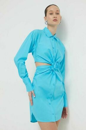 Obleka Blugirl Blumarine - modra. Obleka iz kolekcije Blugirl Blumarine. Raven model