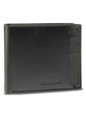 Semi Line Velika moška denarnica P8227-0 Črna